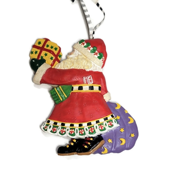 Kurt Adler Santa Claus Ornament Side View Santa's World Christmas - Picture 2 of 8